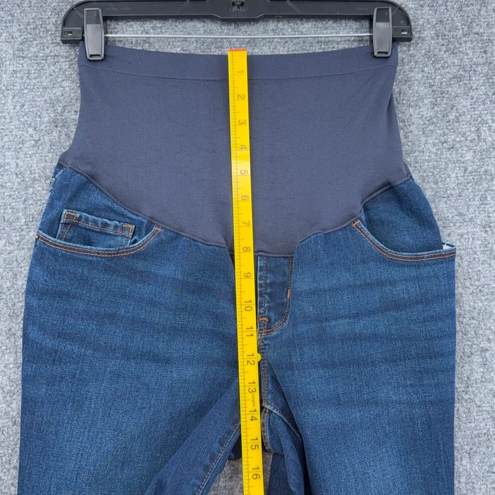 Old Navy Maternity Skinny Full Panel Jeans Women 8 Cotton Blend Dark Wash Blue - Picture 6 of 8